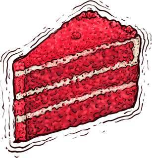 Slice of Red Velvet Cake